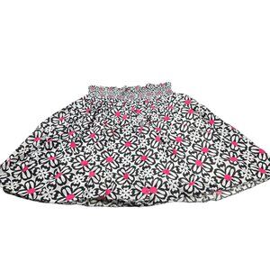 Max Edition Women's Size 2X Skirt Floral White Black Pink Lined Preowned